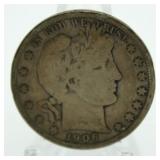 1906-D Barber Silver Half Dollar