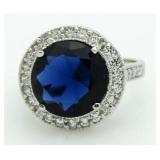 Round 8.40 ct Sapphire Solitaire Ring