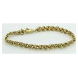 14kt Gold 7" Italian Designer Bracelet