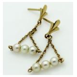 14kt Gold Antique Pearl Earrings