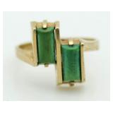 14kt Gold Antique Jade Estate Ring