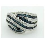 Genuine Blue Diamond Designer Ring