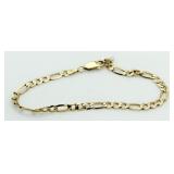 14kt Gold 7.5" Figaro Bracelet