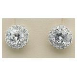 Brilliant 2.00 ct White Topaz Solitaire Earrings