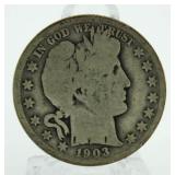 1903-O Barber Silver Half Dollar