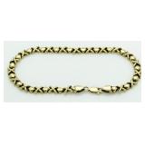 14kt Gold X & O Designer Bracelet