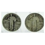 (2) 1925 & 26 Standing Liberty Silver Quarters