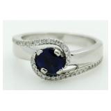 14kt Gold Sapphire & Diamond Ring