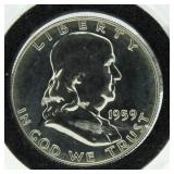 1959 Proof Franklin Silver Half Dollar