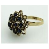 14kt Gold 1.00 ct Sapphire Vintage Ring