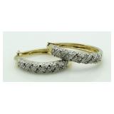 Quality 1/2 ct Diamond Hoop Earrings