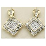 10kt Gold Diamond Designer Earrings