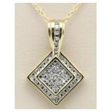 10kt Gold Diamond Designer Pendant