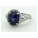 Oval 3.50 ct Sapphire Designer Ring