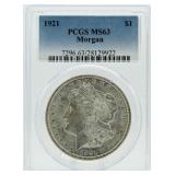 1921 MS63 Morgan Silver Dollar