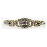 Vintage Style 9.84 ct Amethyst Tennis Bracelet