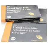 (3) 2011 US Mint Presidential Dollar Proof Sets