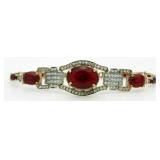 Vintage Style 14.50 ct Ruby Tennis Bracelet