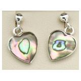 Abalone Heart Earrings