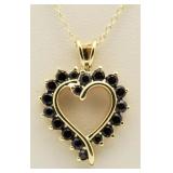 Genuine 2.50 ct Garnet Heart Pendant