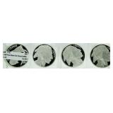 (5) .999 Pure Silver One Ounce Buffalo Coins