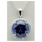 Round 3.00 ct Tanzanite Solitaire Pendant