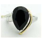 Pear Cut Genuine 4.61 ct Onyx Designer Ring