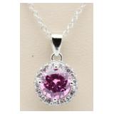 Gorgeous 2.00 ct Pink Sapphire Solitaire Pendant