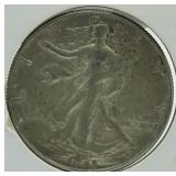 1943 AU Walking Liberty Silver Half Dollar