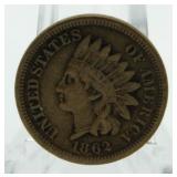 1862 Indian Head Copper Nickel Cent *Nice