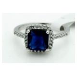 Cushion Cut 2.20 ct Sapphire Designer Ring