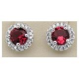 Gorgeous 2.00 ct Ruby Solitaire Earrings