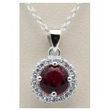 Gorgeous 2.00 ct Ruby Solitaire Pendant