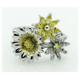 Elegant Canary Yellow Designer Ring