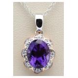 Platilite Amethyst Designer Pendant