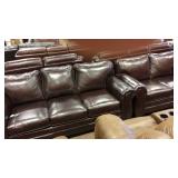 Simmons Brown Sofa And Love Seat