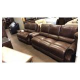 Elements Power Reclining Sofa And Loveseat