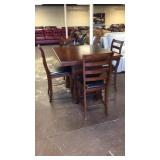 Waylon 5 pc Cherry bar table & 4 stools