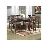 Ashley d436 Cherry 7 pc bar table & 6 stools