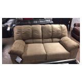 Ashley tan microfiber love seat