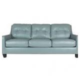 Ashley 591 Sky LEATHER sleeper sofa & love seat