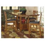 Ashley 594 Counter Height Table & 4 barstools