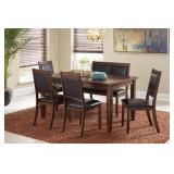 Ashley d395 Bar Table. 2 Benches & 2 Stools