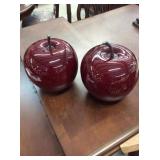 Small Red Apple Statues