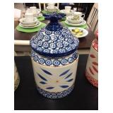 Temptations Blue Cookie Jar