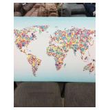 World Map On Canvas