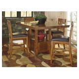 Ashley 594 Counter Height Table & 4 Barstools