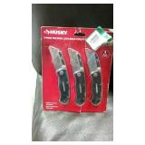 3 pack folding lock blade utility knife