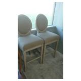 Light grey cloth counter stool