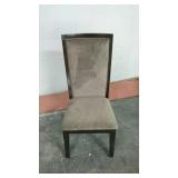 Dark Stain wood high back dining room chairs